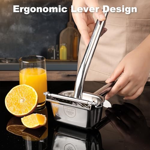 Large 304 Stainless Steel Lemon Squeezer, Manual Citrus Juicer