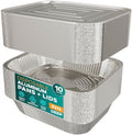 Aluminum Pans With Lids 9x13 [10 Sets] Aluminum Foil Pans Trays With