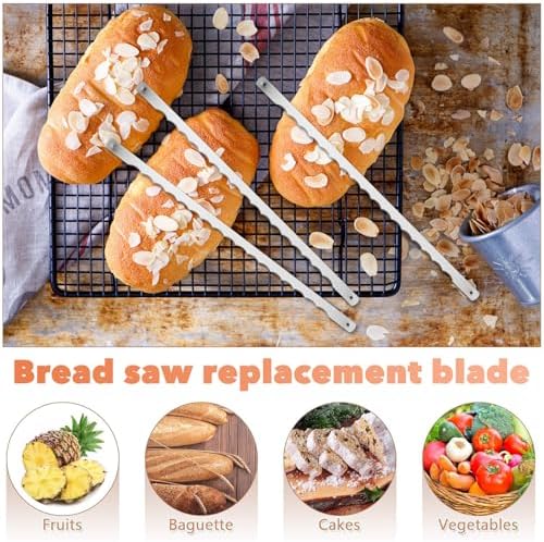 Luxshiny Bread Saw Blades Replacement Stainless Steel 12 Blades 30