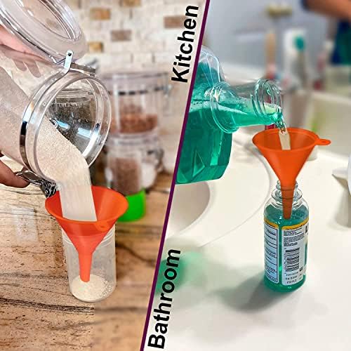 Oil Funnel Set - Plastic Funnels for Automotive & Kitchen