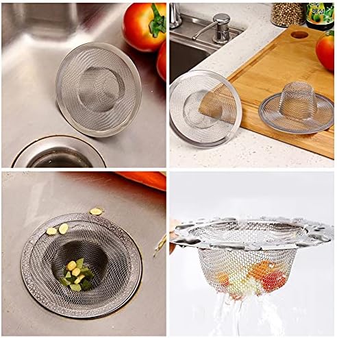 10pcs Mesh Sink Strainer, 4.5" Stainless Steel