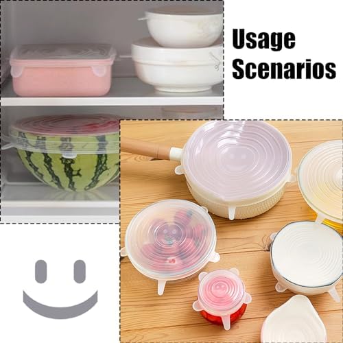 Boozyer Silicone Stretch Lids, 4 Pack, 3.75in