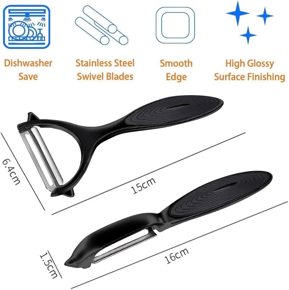Vegetable Peeler Set – Ultra Sharp Stainless Steel Blades with