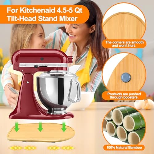 Bamboo Mixer Slider for KitchenAid 4.5-5 Qt Tilt-Head Stand Mixer