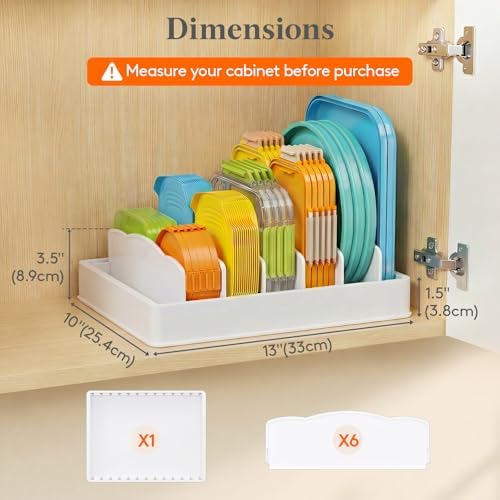 Lifewit Kitchen Cabinet Organizer for Food Contanier Lid with 7