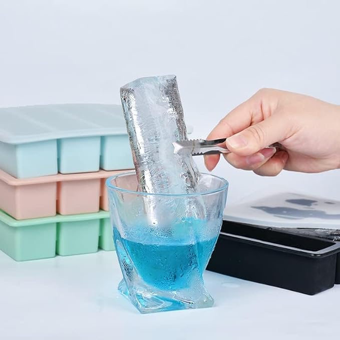 LONGFITE Large and Long Ice Cube Tray 2 Pack Silicone Freezing Container Sticks - Image 5
