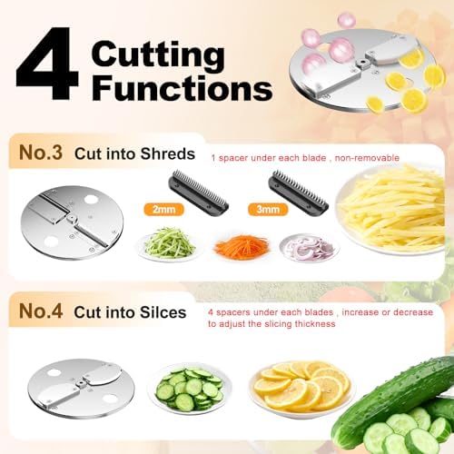 4-In-1 Electric Vegetable Chopper, 200W