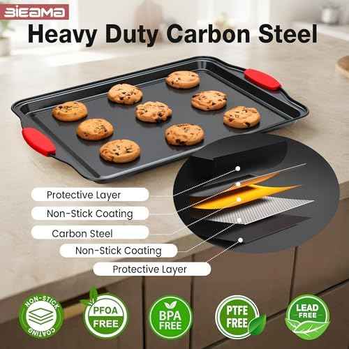 BIEAMA 13-Piece Baking Pans Sets, Nonstick Bakeware Sets