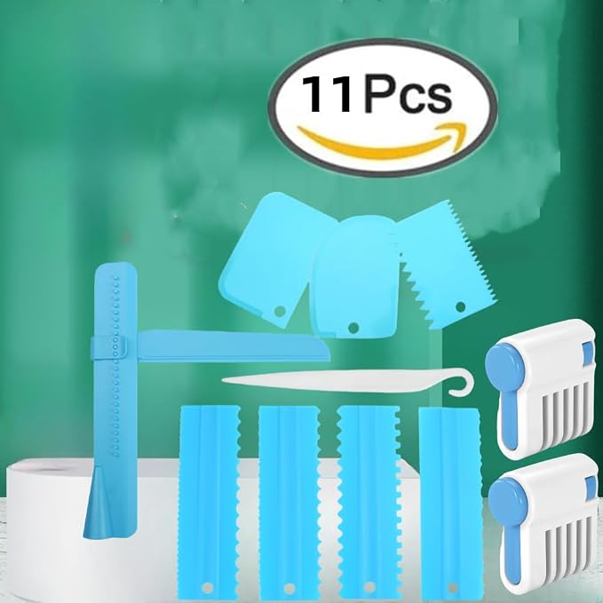 11 Pcs Cake Scraper Set Cake Edge Scraper Cutters - Image 3