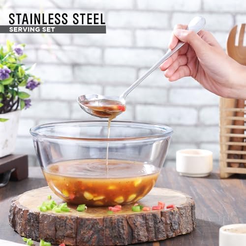 Avador® Premium Set of 8 Stainless Steel Hostess Serving Unitensil