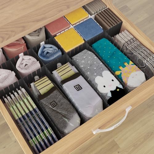 Adjustable Drawer Dividers, Cut to Fit Plastic Organizer Strips