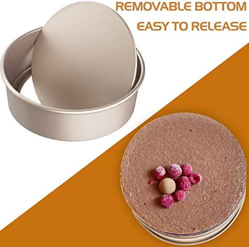 CHEFMADE Round Cake Pan, 8-Inch with Removable Loose Bottom
