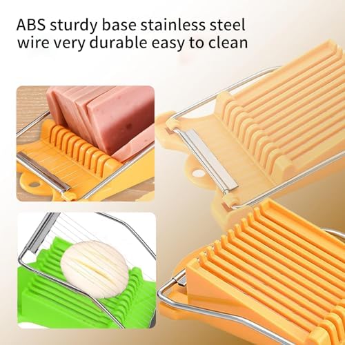 Multipurpose Luncheon Meat Slicer Egg Slicer Cuts 10 Slices for Eggs