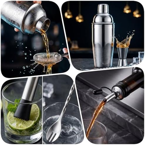 Cocktail Shaker Set, 7-Piece Bartender Kit, Mixology Kit, Bar Set