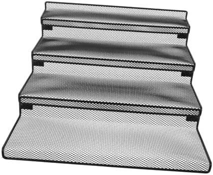 STOBAZA Black Metal Spice Drawer Organizer Insert for Jars, Tiered
