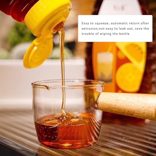 2 Pack Empty Plastic Honey Bottles with Funnel, 180ml Squeeze Honey