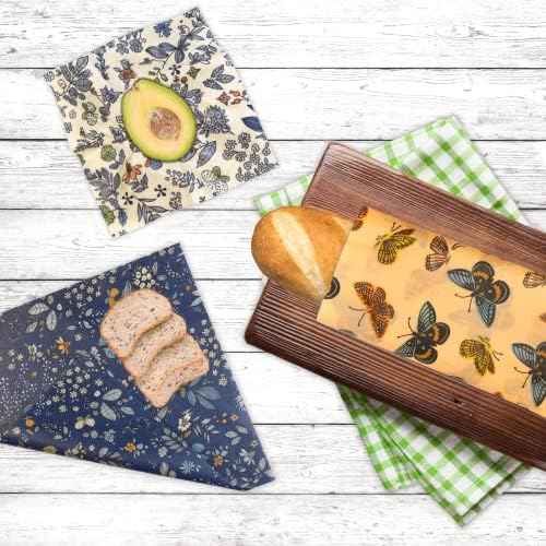 9 Pack Reusable Beeswax Food Wraps