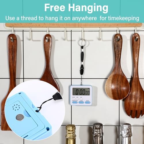 Leumoi 6 Pcs Digital Kitchen Timer, Multicolor