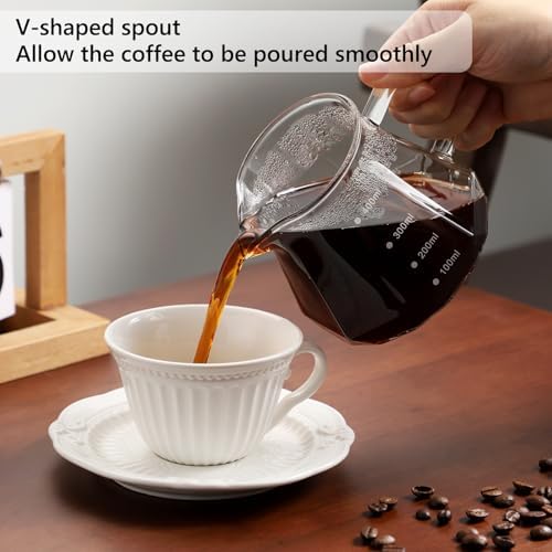 Bincoo 400ML Ceramic Pour Over Coffee Maker Set
