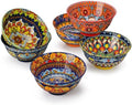 vancasso Boho Cereal Bowls Set of 6, 24 Oz Ceramic Soup Bowl for