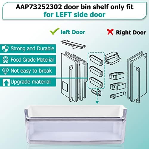 2 PCS AAP73252302 Door Shelf Bin (Left) Compatible with Kenmore Sears