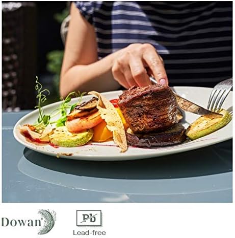 DOWAN 14" Serving Platters for Entertaining, Oval White Serving