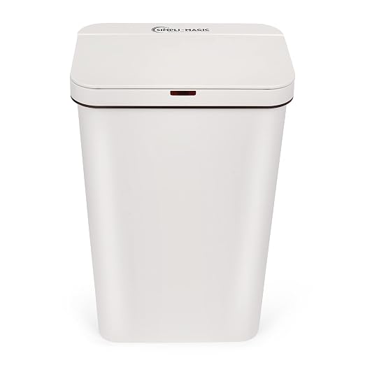 SIMPLI-MAGIC 79502 13 Gallon Touchless Sensor Trash Can, Rectangle Garbage Bin - Image 3
