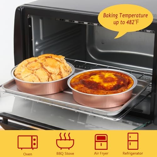 LNYZQUS 8oz Mini Pie Tins with Lids 50 Pack, 4 Inch Individual Cake