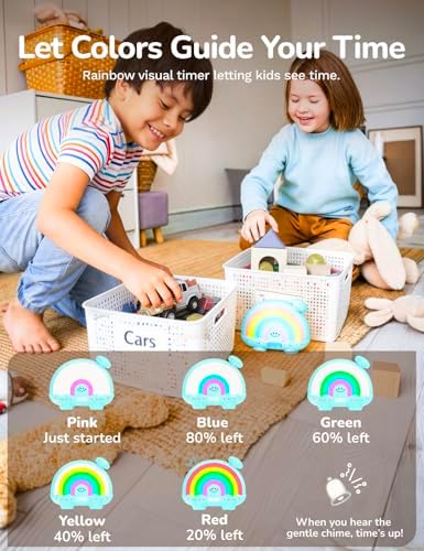 Timer Pal, Rainbow Visual Timer, 0-99 Minutes Light Timer