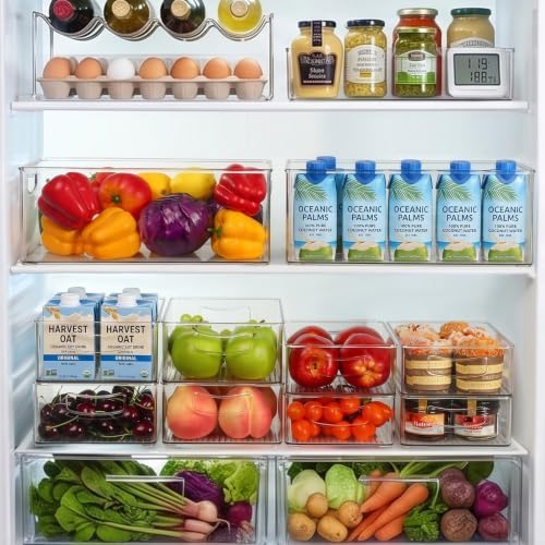 Hudgan 8 Pack Freezer Organizer Bins