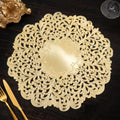 FAVE Gold Round Placemats Set of 6, Washable Place Mats for Dining
