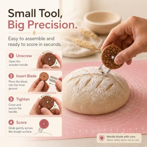 Proofing Basket Kit, 12-Piece Sourdough Baking Set with Round & Oval