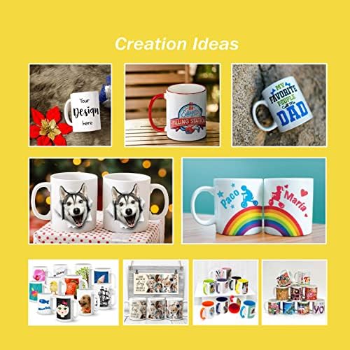 RAINBOWTIE Sublimation Mugs Blank, 12PCS White Coated Ceramic Coffee