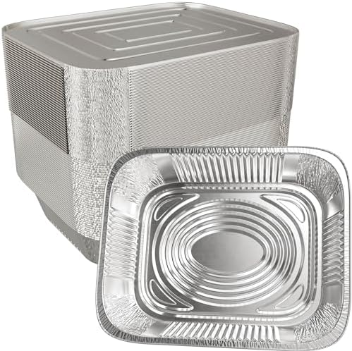 Aluminum Pans With Lids 9x13 [10 Sets] Aluminum Foil Pans Trays With