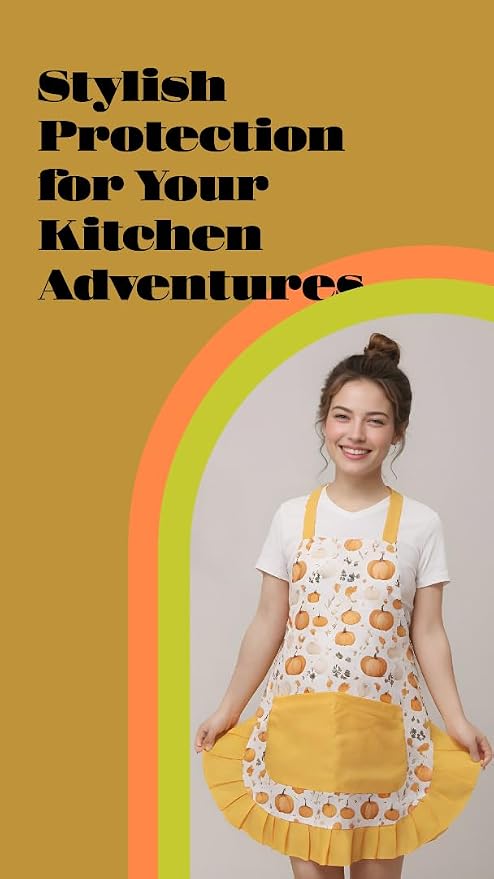 Vintage Floral Apron for Women - Image 7