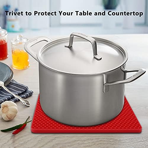 6-Pack Silicone Trivet Mats for Hot Pots