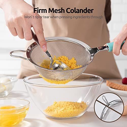 18/8 Stainless Steel Mesh Strainer: U-Taste 5.5 Inch Kitchen Fine Mesh