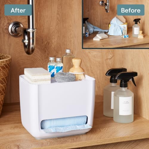 YouCopia SinkSuite Trash Bag Dispenser, Garbage Bag Holder, Top Lid