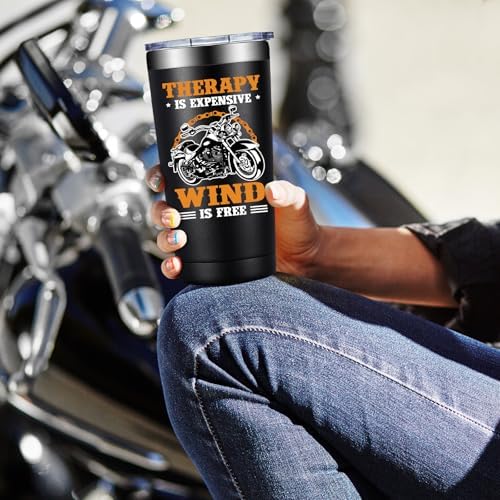 BIRGILT Motorcycle Gift - Therapy Is Expensive Wind Is Free Tumbler