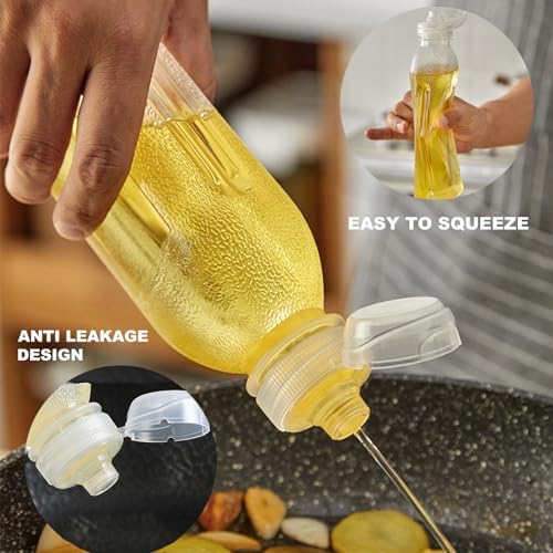 WAYDA Condiment Squeeze Bottles,6 Pack Squeeze Bottles for Sauces