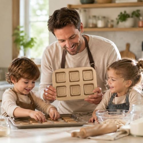 Brownie Pan with Dividers, All Edges Square Cupcake Brownie Pans, Non