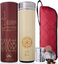 Sacred Lotus Love Insulated Bamboo Tea Travel Tumbler with Infuser