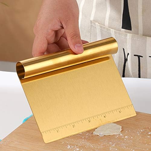 Stainless Steel Multifunctional Flour Scraper Mirror Polished Cake &