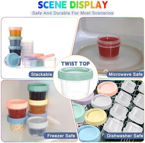 Yomarket 12pcs 2 oz Salad Dressing Container To Go Small Sauce