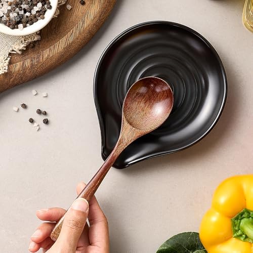 Gencywe® Spoon Rest for Stove Top, 6.1" Large Ceramic Spoon Holder for