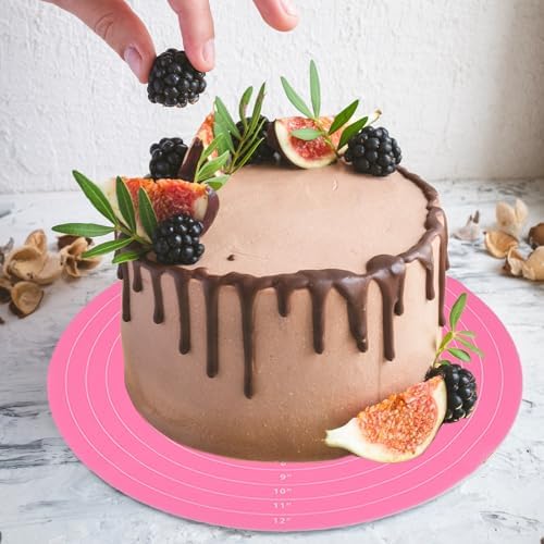2 PCS 12-Inch Round Silicone Cake Mats