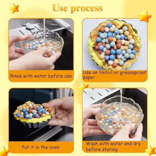 Incauca Pie Weights for Baking Crust, Multicolor Pie Crust Weights for