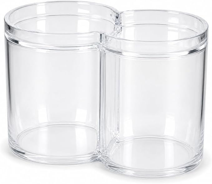 ForPro Clear Acrylic 2-Compartment Apothecary Jar by ForProProfessionalCollection