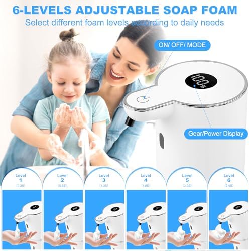 Automatic Soap Dispenser,6-Level Foaming Hand Soap Dispenser,Touchless