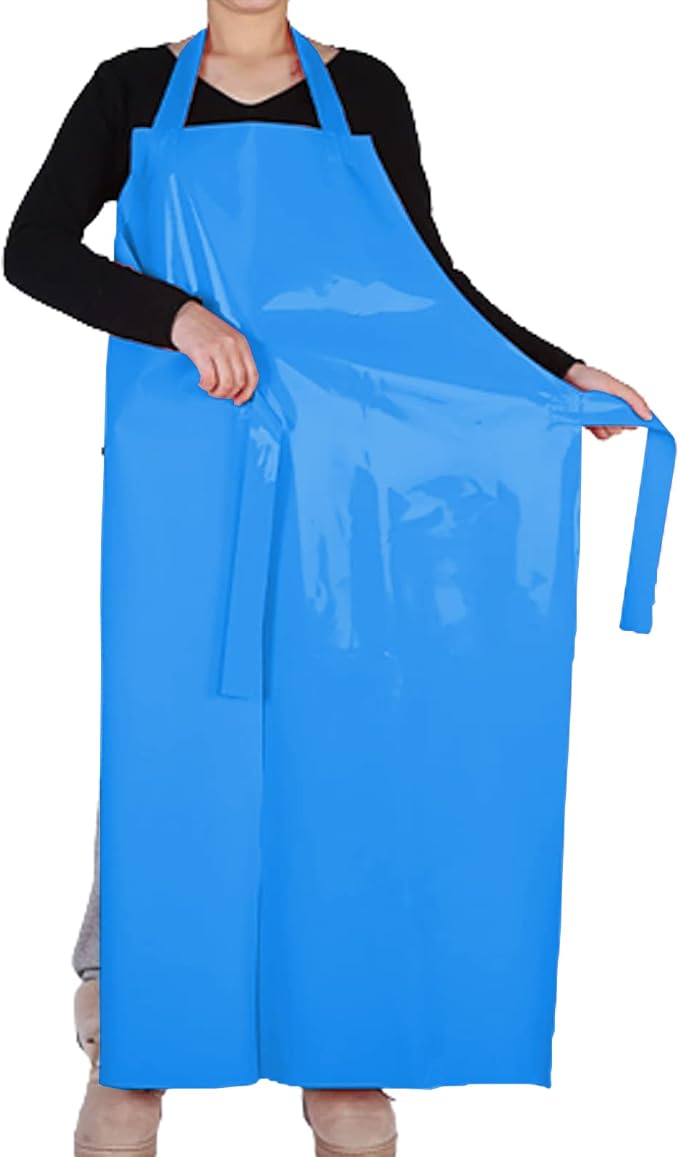 ELEBOX Waterproof Oil Proof Bib Apron Utility Apron Chemical Resistant Apron - Image 3